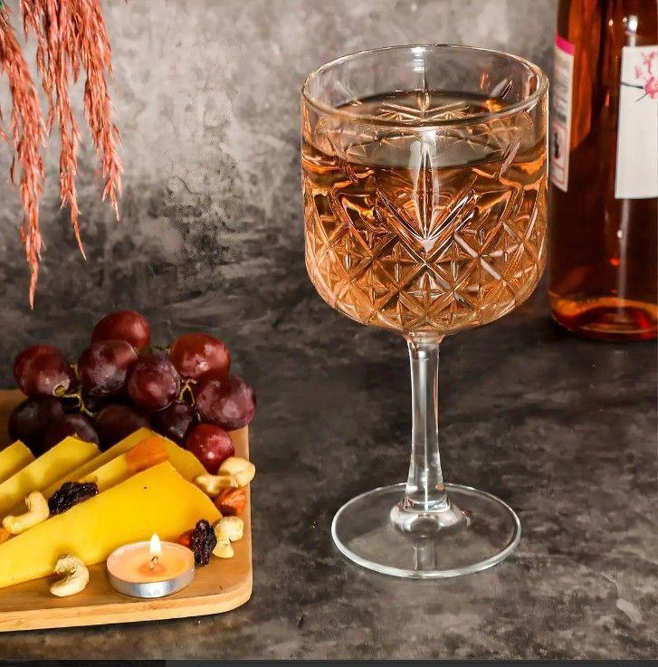Set X 6 Copa De Vidrio Labrado para Tragos y Bebidas-1