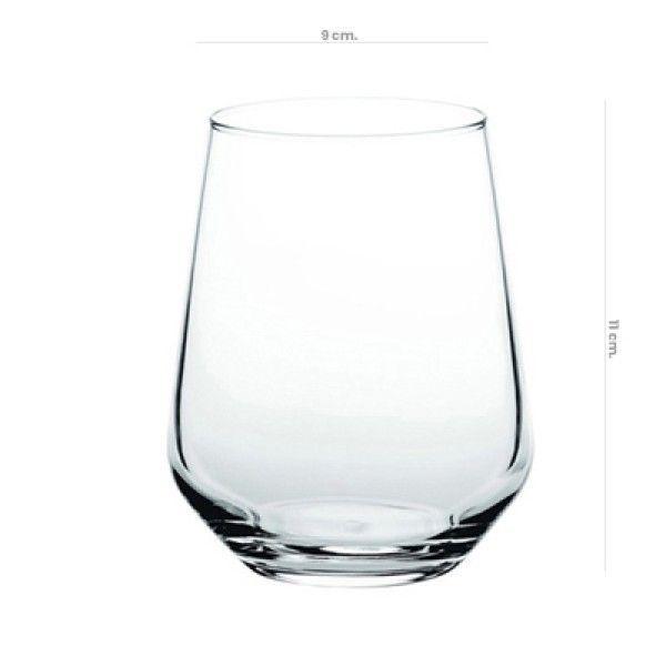 Set De 6 Vasos Vidrio Bajo Allegra 425cc Pasabahce-2