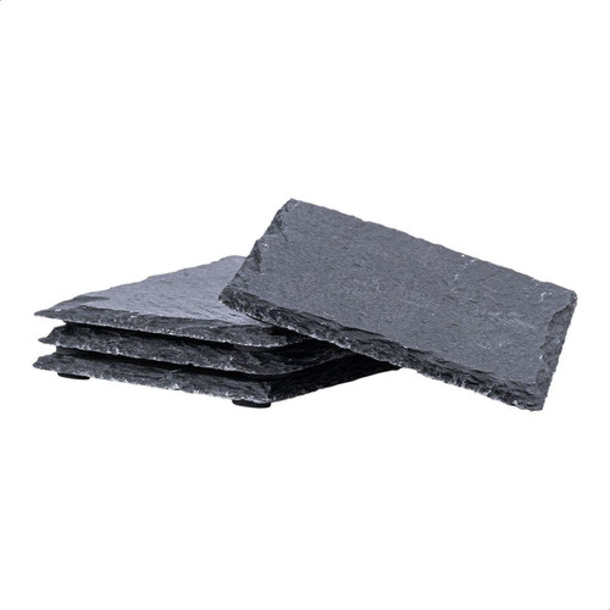 Set De 4 Piedras Pizarra Cuadradas 10x10cm-0