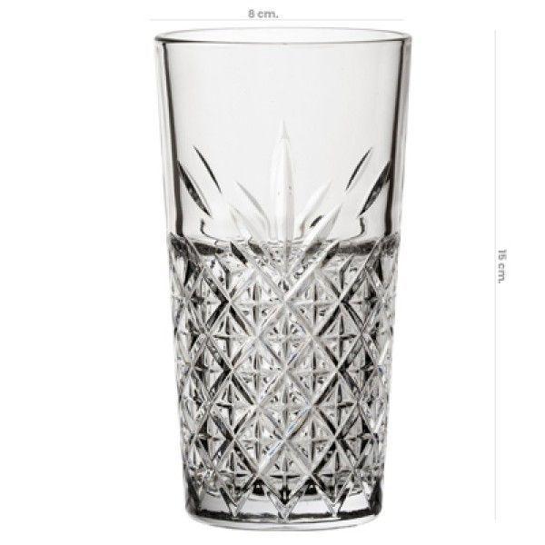 Set de 6 Vasos Vidrio Alto Apilable Timeless 360cc-2