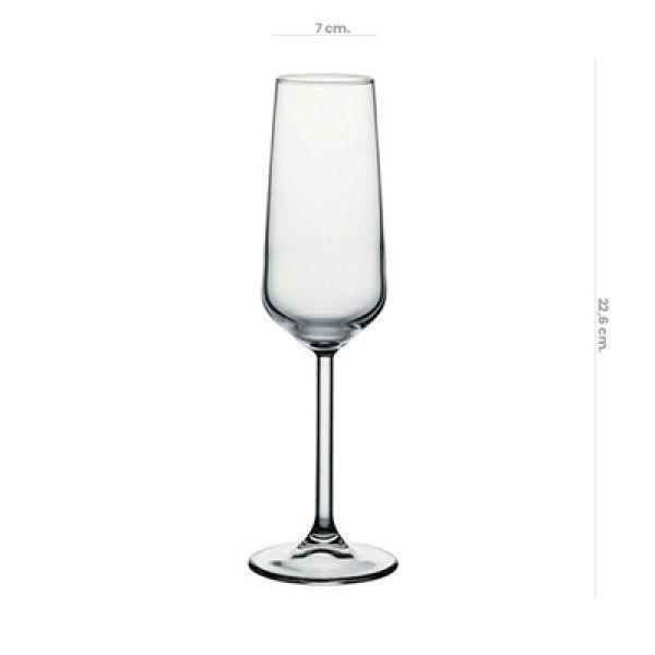 Set x 6 Copa Vidrio Espumante Flauta Allegra 195cc-1