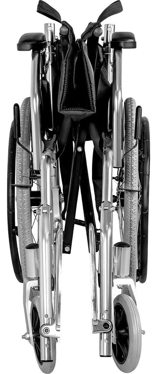 Silla Ruedas Ligera Plegable Doble Freno Resistente 120kg-3
