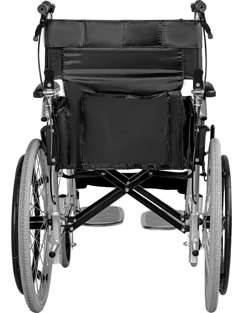 Silla Ruedas Ligera Plegable Doble Freno Resistente 120kg-5