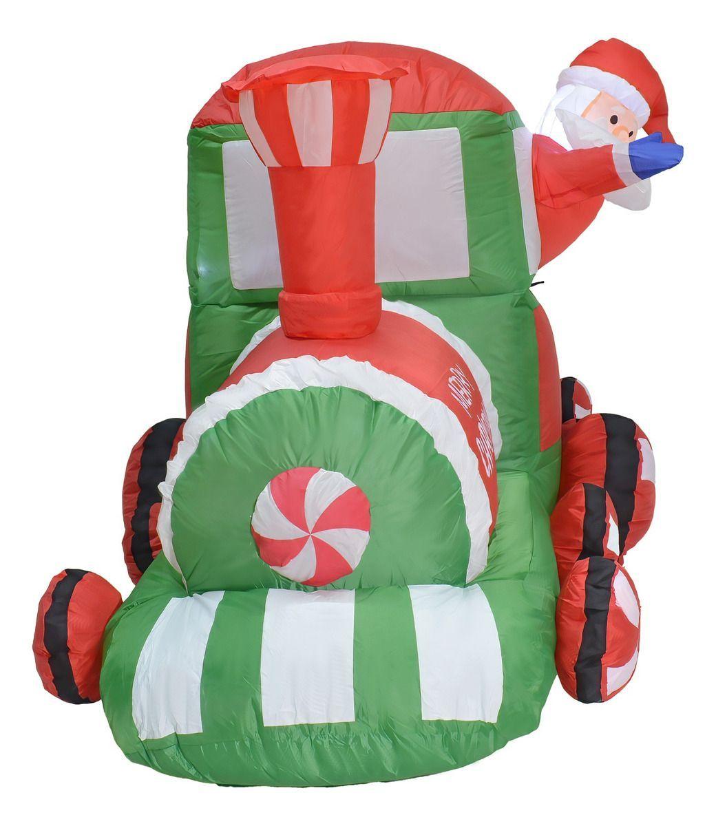 Inflable Navidad Tren Navideño 2.2m Exterior Luz Led Color Multicolor-1