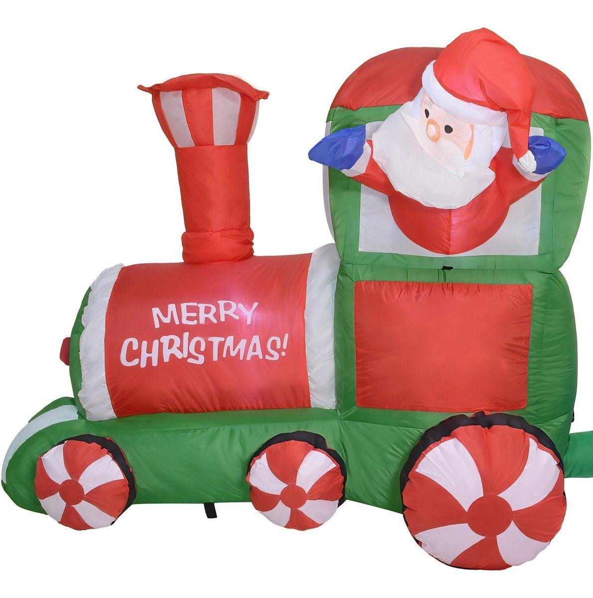 Inflable Navidad Tren Navideño 2.2m Exterior Luz Led Color Multicolor-3