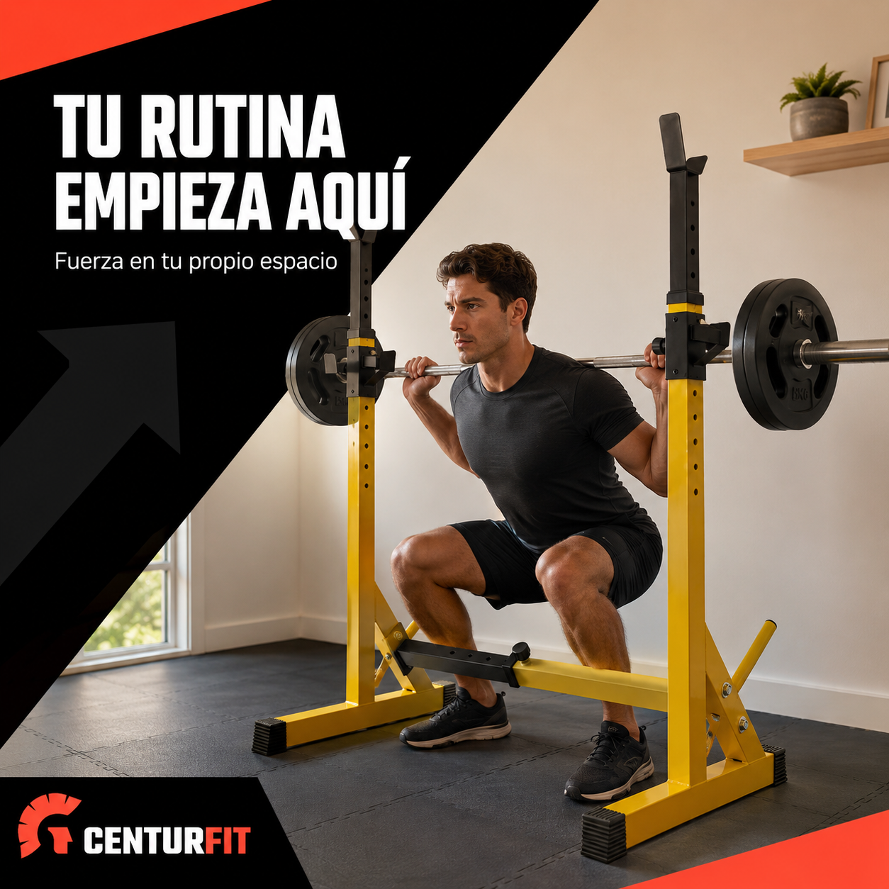 Estacion Rack Sentadilla Centurfit Pecho Press Banca Pesas-5