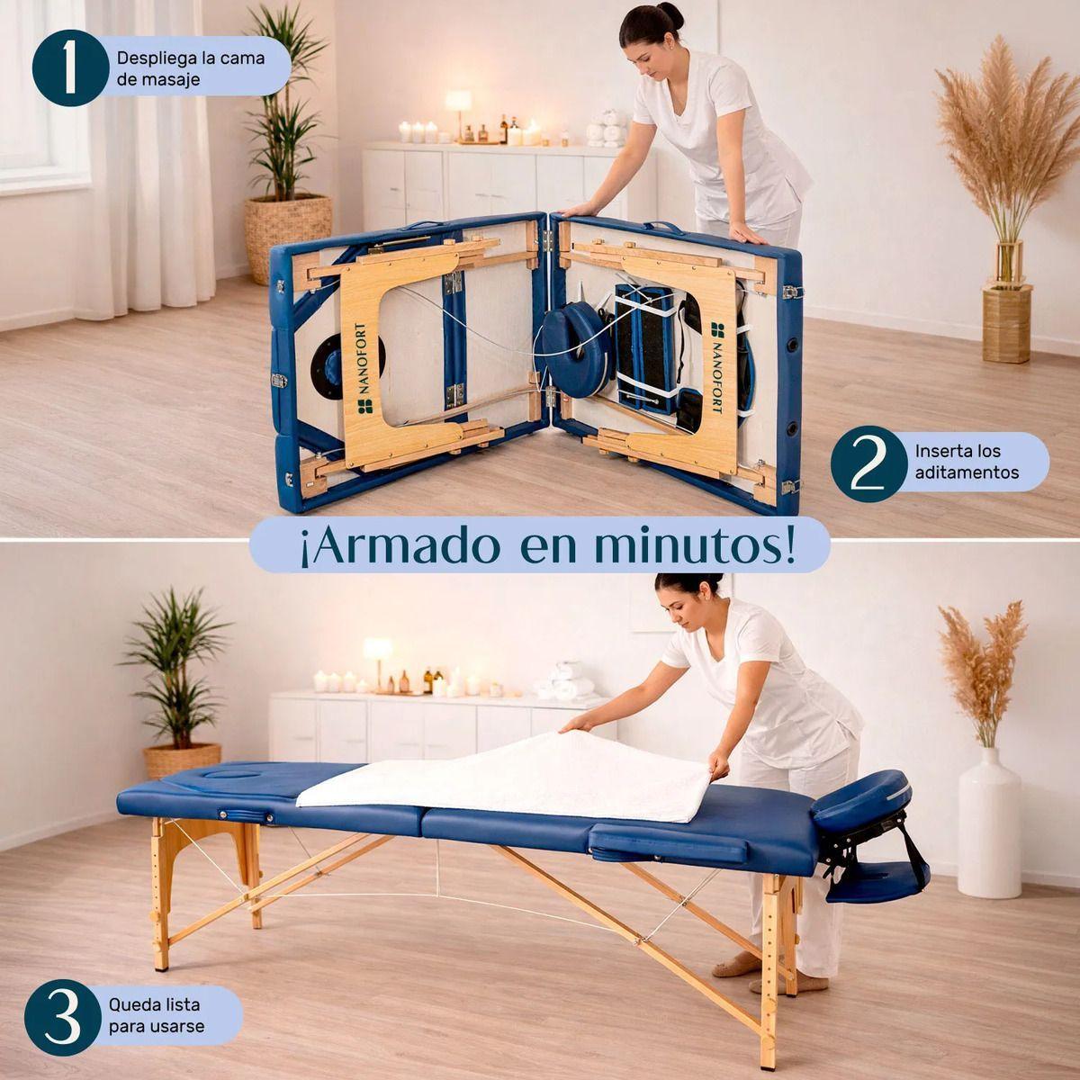 Camilla Masaje Nanofort Plagble Spa Fisioterapia 3 Cuerpos Azul-2