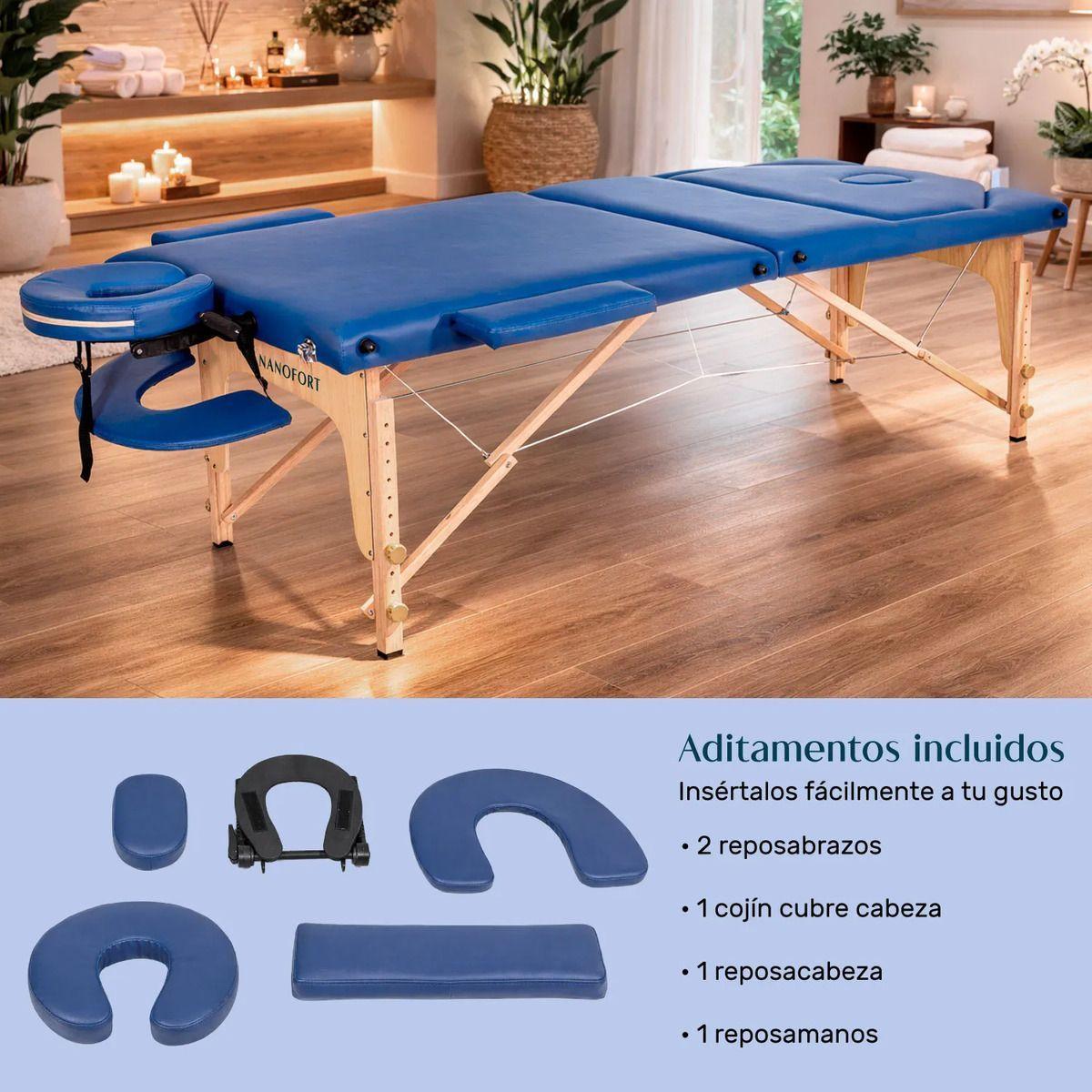 Camilla Masaje Nanofort Plagble Spa Fisioterapia 3 Cuerpos Azul-3
