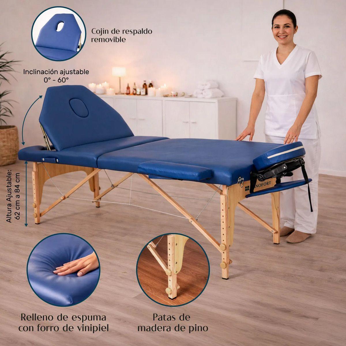 Camilla Masaje Nanofort Plagble Spa Fisioterapia 3 Cuerpos Azul-5