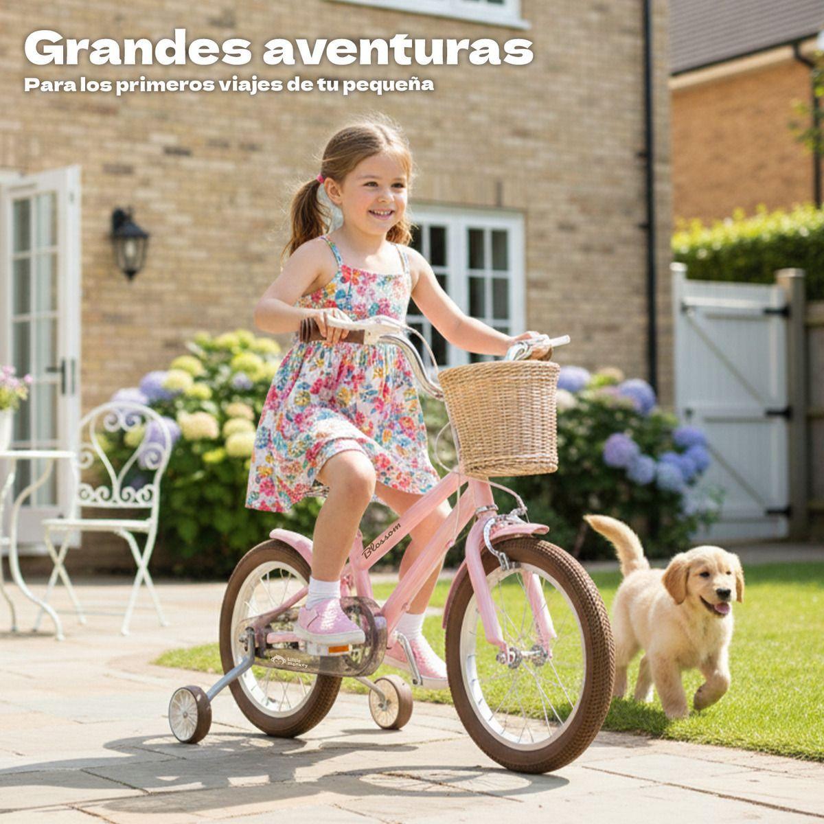 Bicicleta Infantil Ni a Rodada 16 Rosa Ruedas Entrenamiento Tama o Del Cuadro S-6