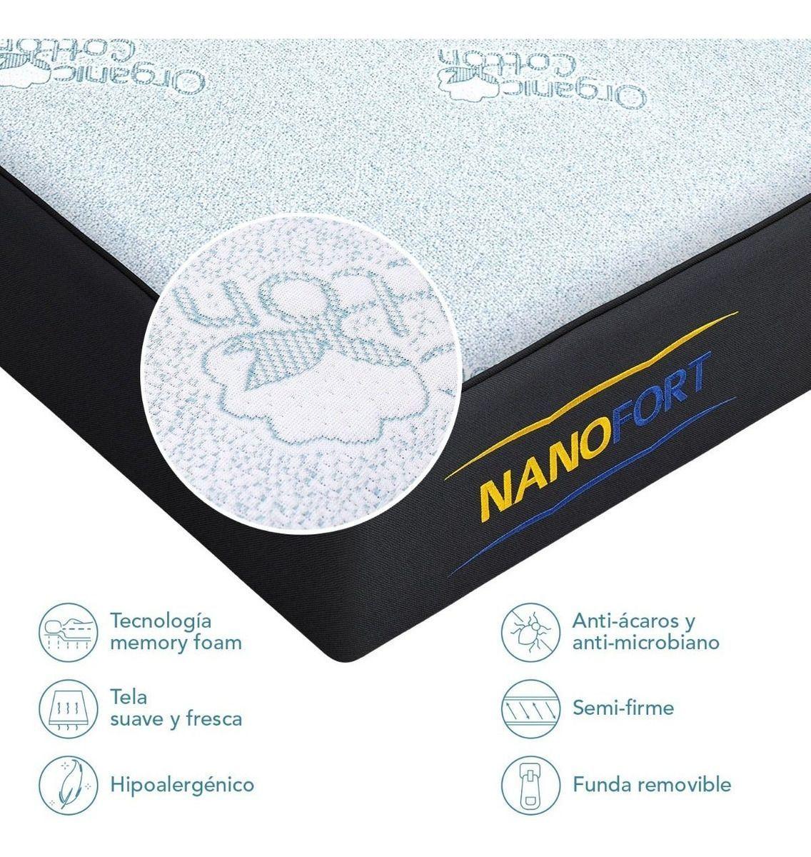 Colchon King Memory Foam 201x191x18cm -6