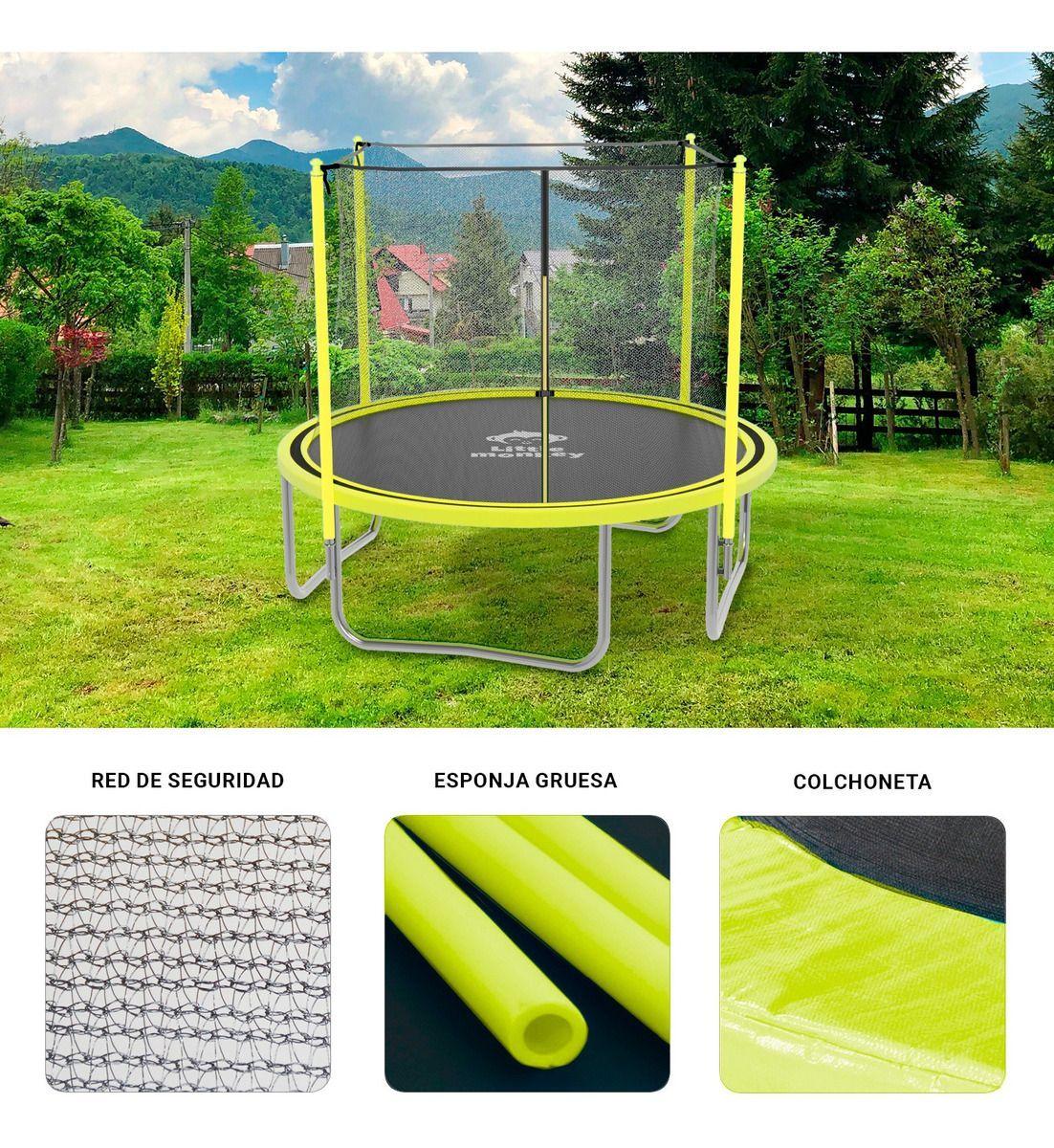 Trampolin Little Monkey Cama Elastica 8Ft Uso Rudo Niños-4