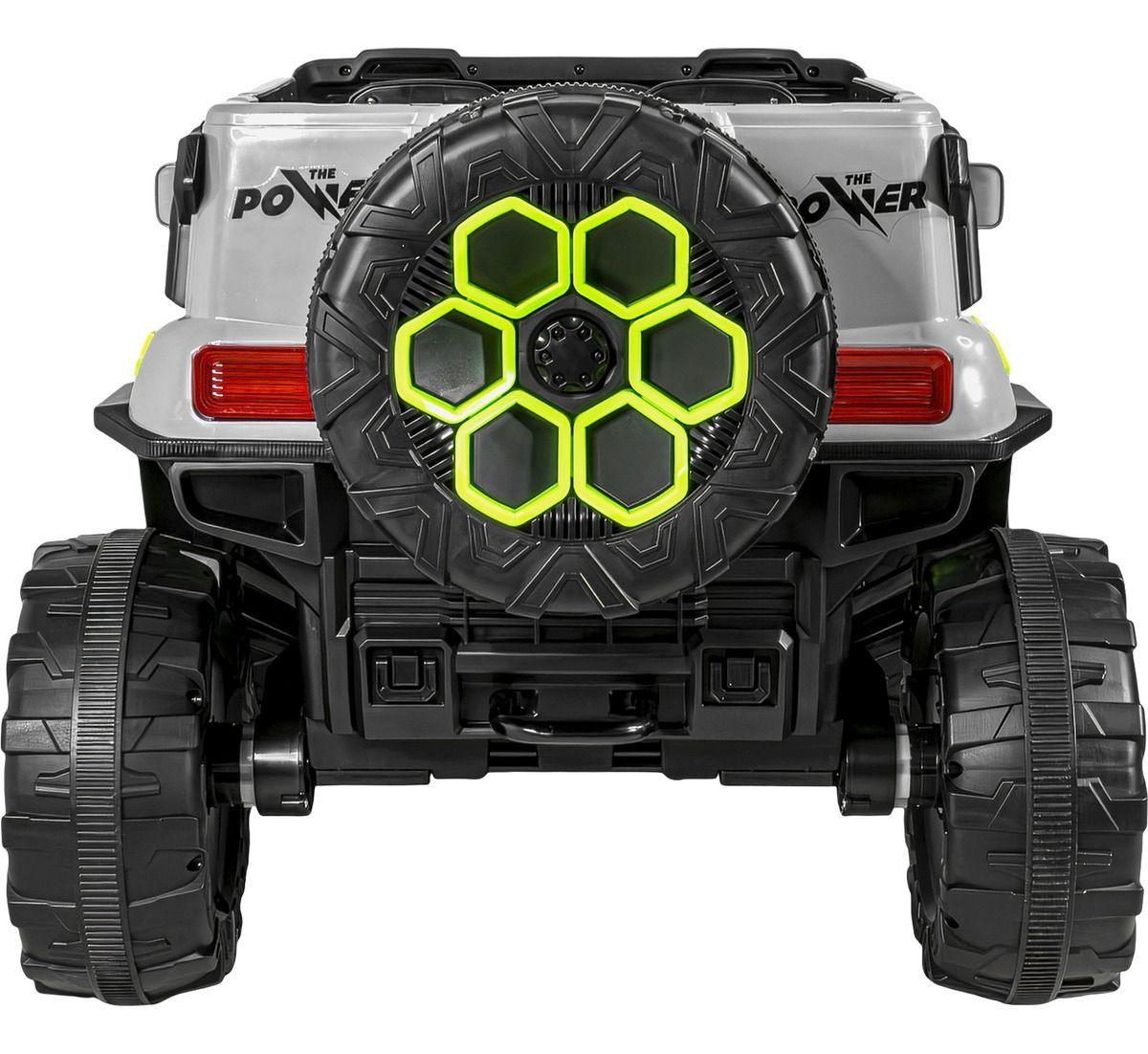 Jeep Montable Eléctrico Control Remoto 4x4 Musica Bluetooth Color Gris-2