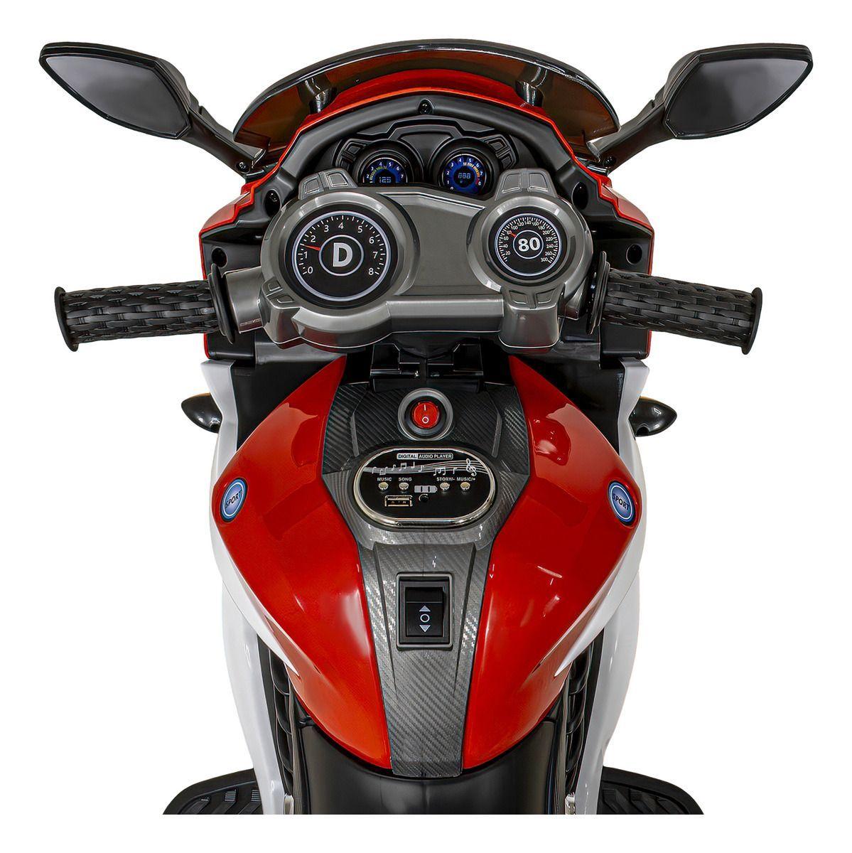 Moto A BATERIA Para Niños Luz Led Musica Con Ruedas 12v-2
