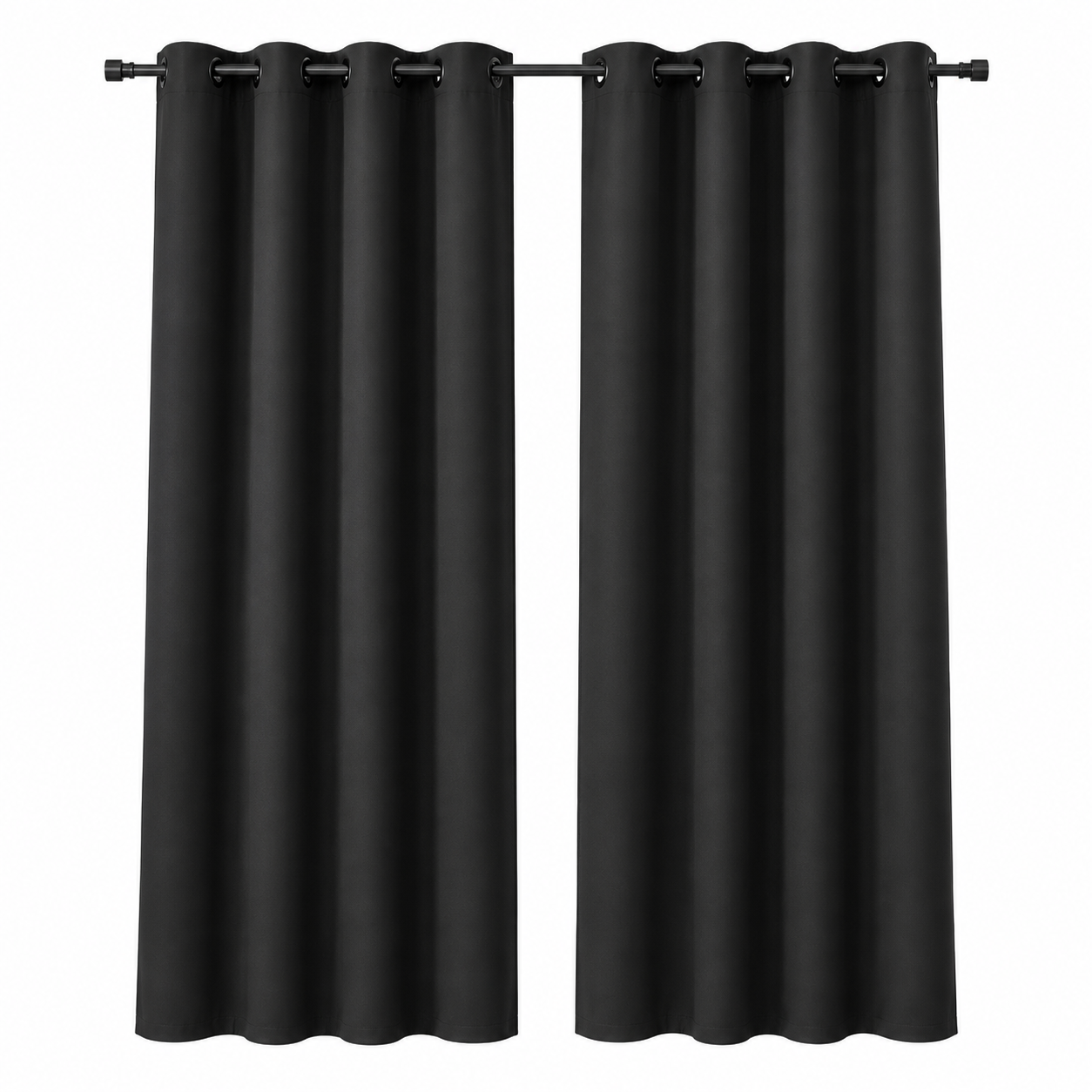 Cortinas Blackout Negras Rack Pack 2 Pa os 137x213 cm-0