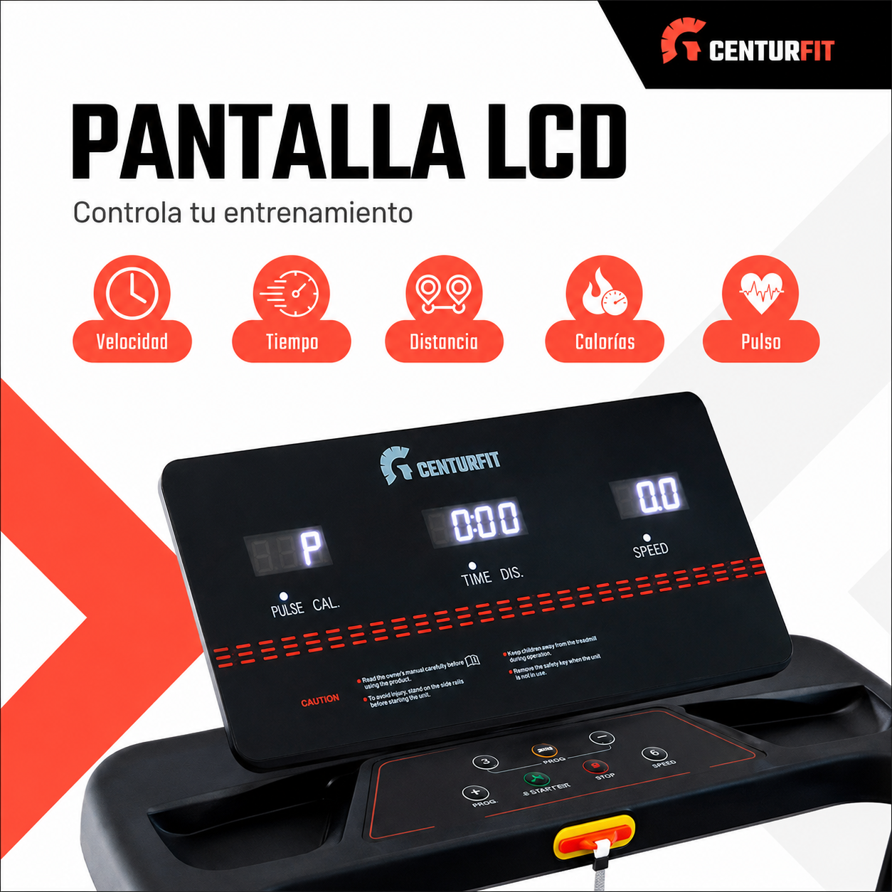 Trotadora El ctrica Centurfit 1 75 HP 14km h Plegable Con Inclinaci n Bluetooth-3
