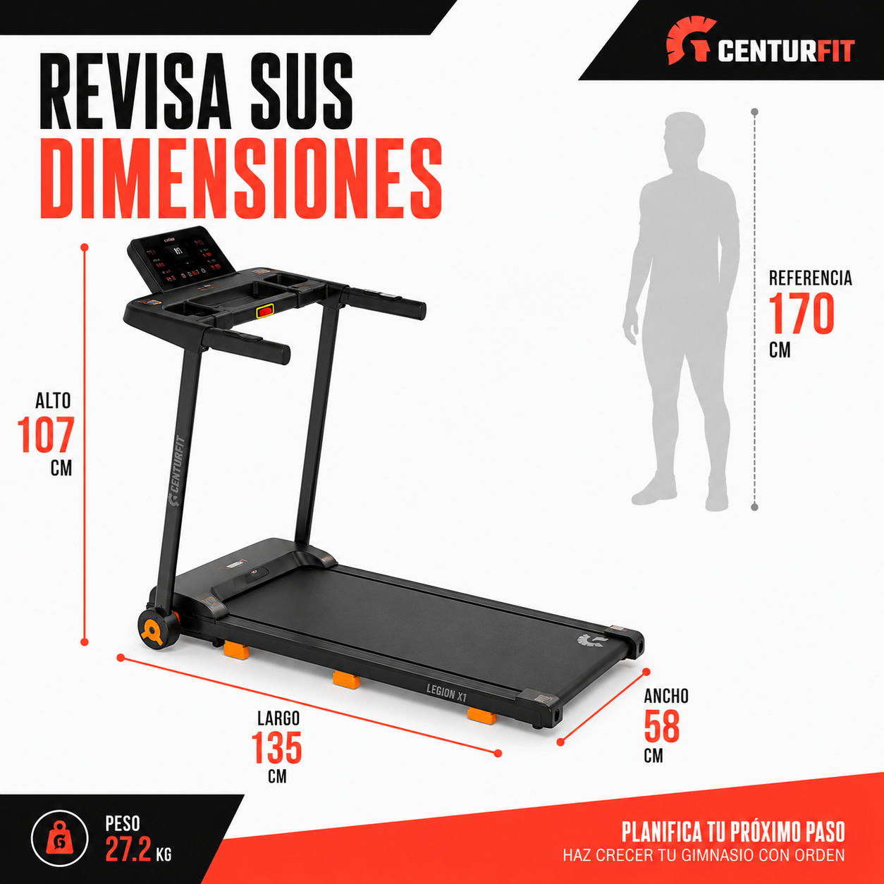 Trotadora El ctrica Centurfit 1 75 HP 14km h Plegable Con Inclinaci n Bluetooth-4