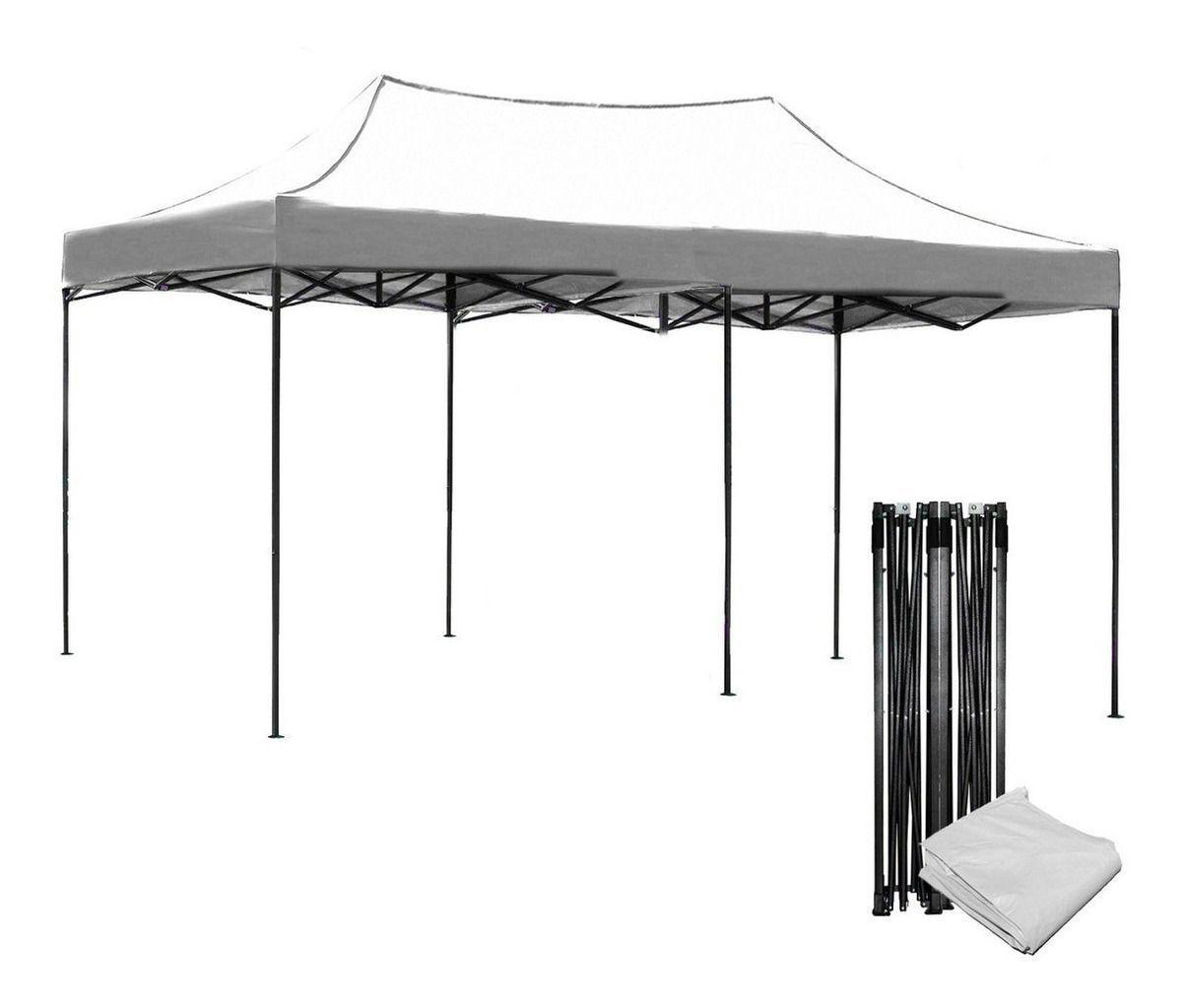 Toldo Plegable 3x6 Impermeable Araña Blanco-0