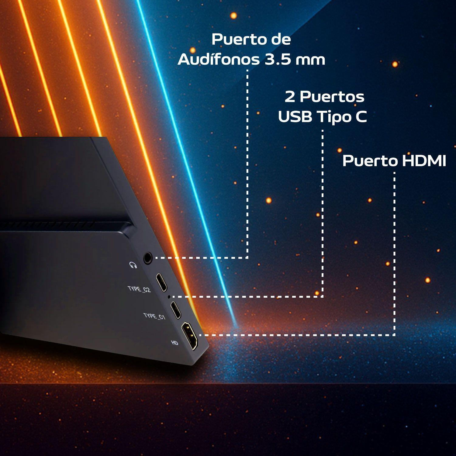 Monitor Portátil Gamer 15.6  Full Hd Parlantes Lcd 60 Hz-2