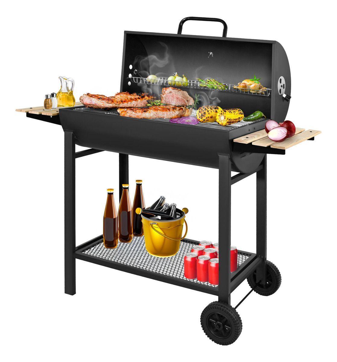 Parrilla Asador a Carbon Quincho Grill Bbq 70cm Movil Ruedas-4