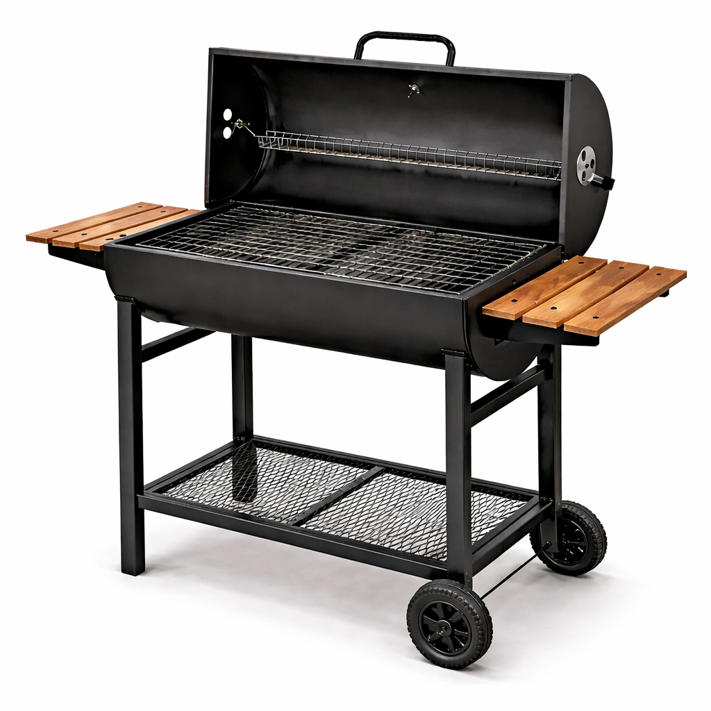 Parrilla Asador a Carbon Quincho Grill Bbq 70cm Movil Ruedas-2