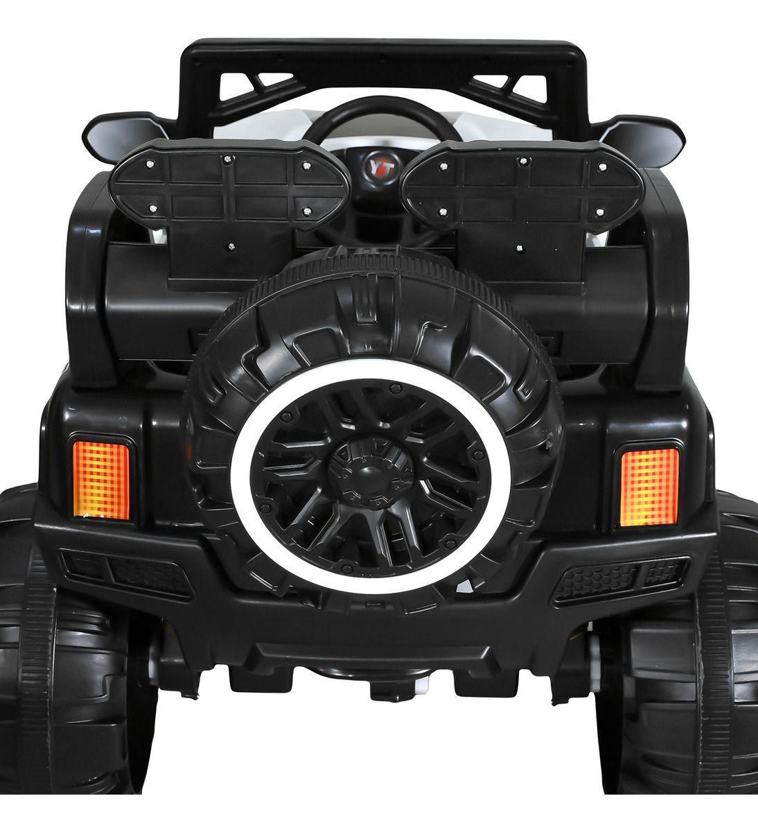 Carro Montable Buggy Eléctrico Con Luces Música Y Control Color Blanco-3