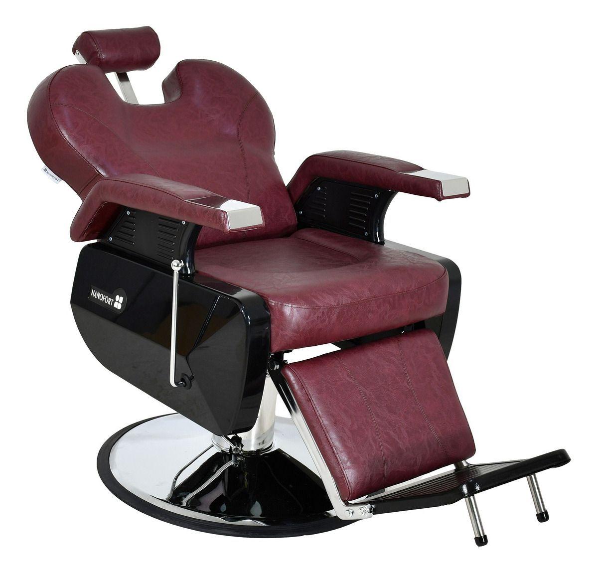 Sillon Barbero Peluqueria Silla Barberia Estetica Rudo Color Vino-2