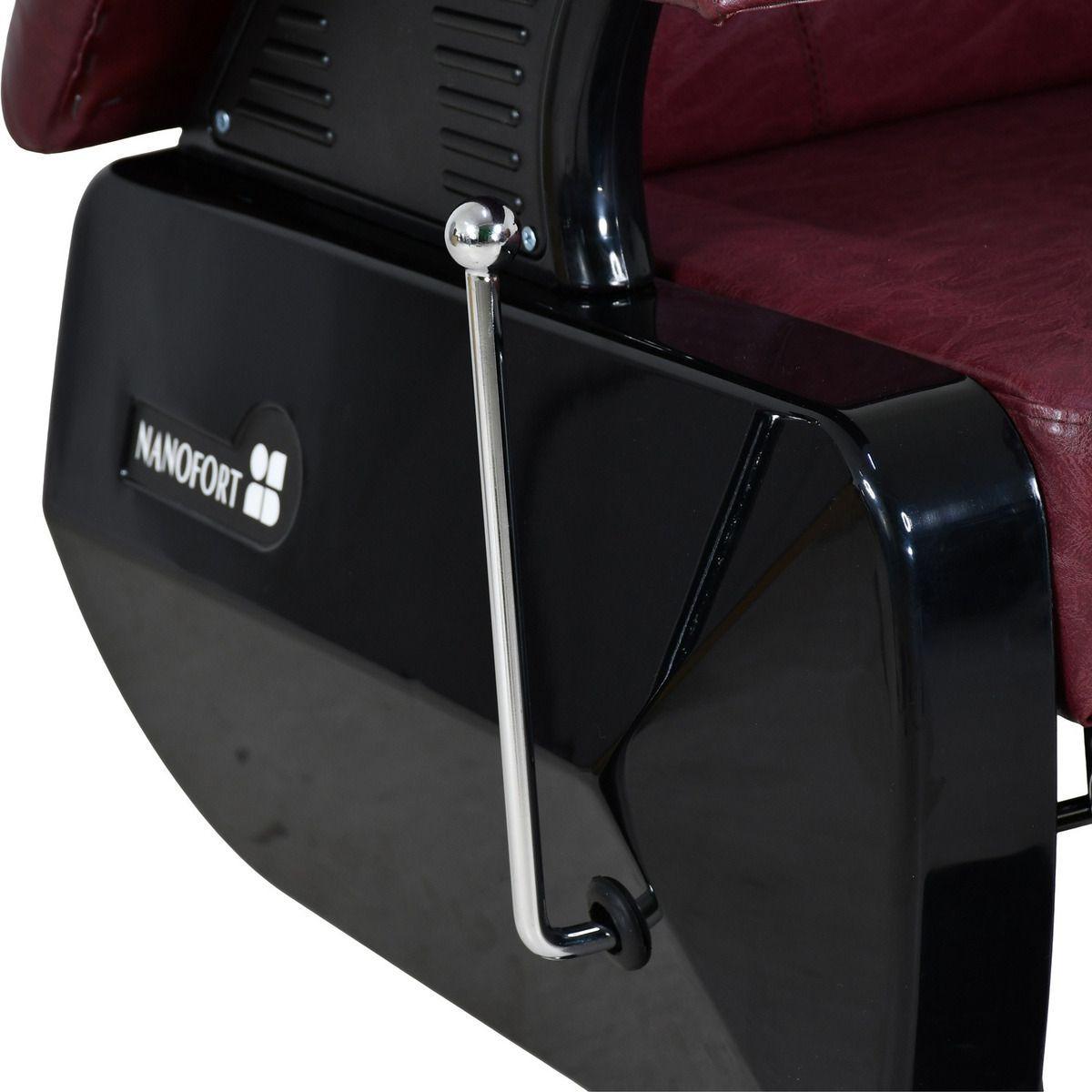 Sillon Barbero Peluqueria Silla Barberia Estetica Rudo Color Vino-6