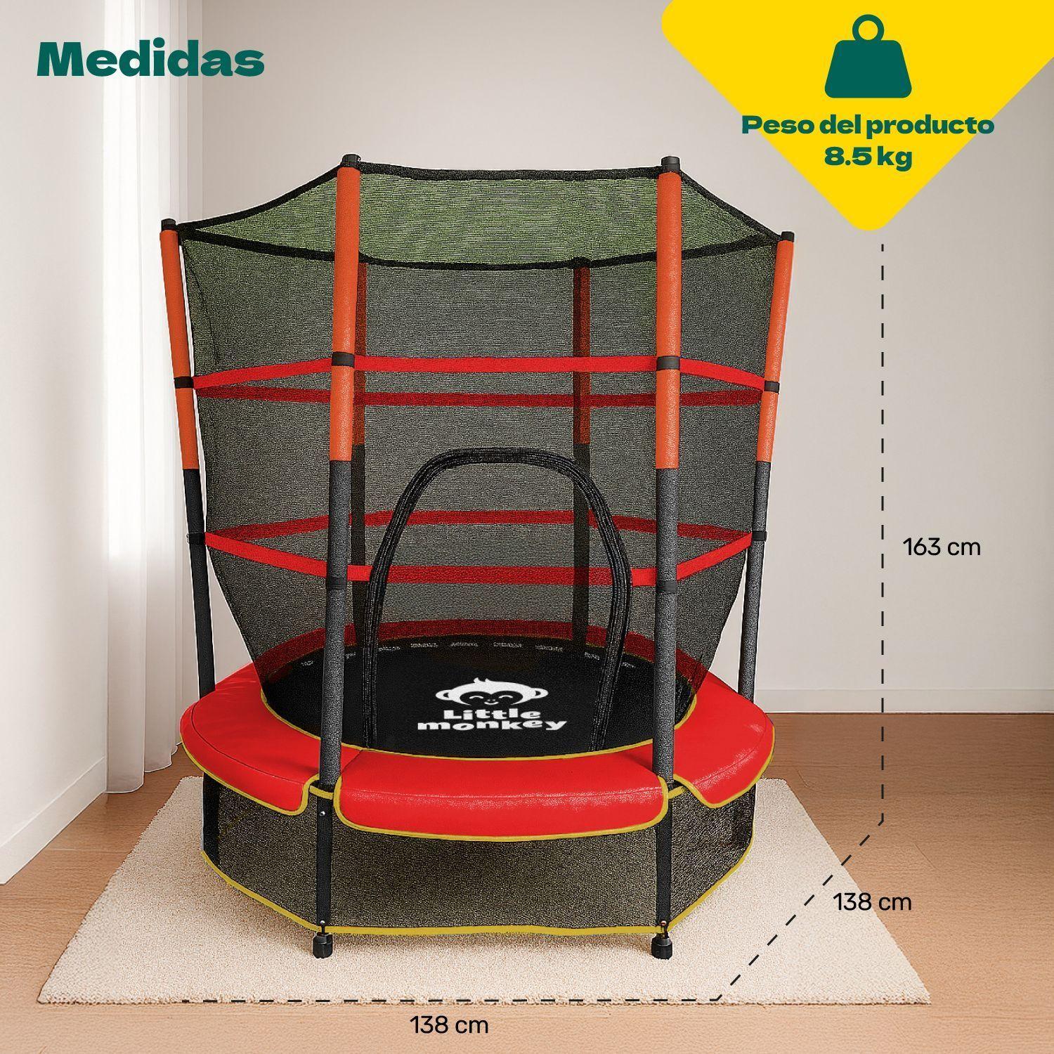Cama Elastica 1.4M Uso Rudo Niños Trampolin Little Monkey -6