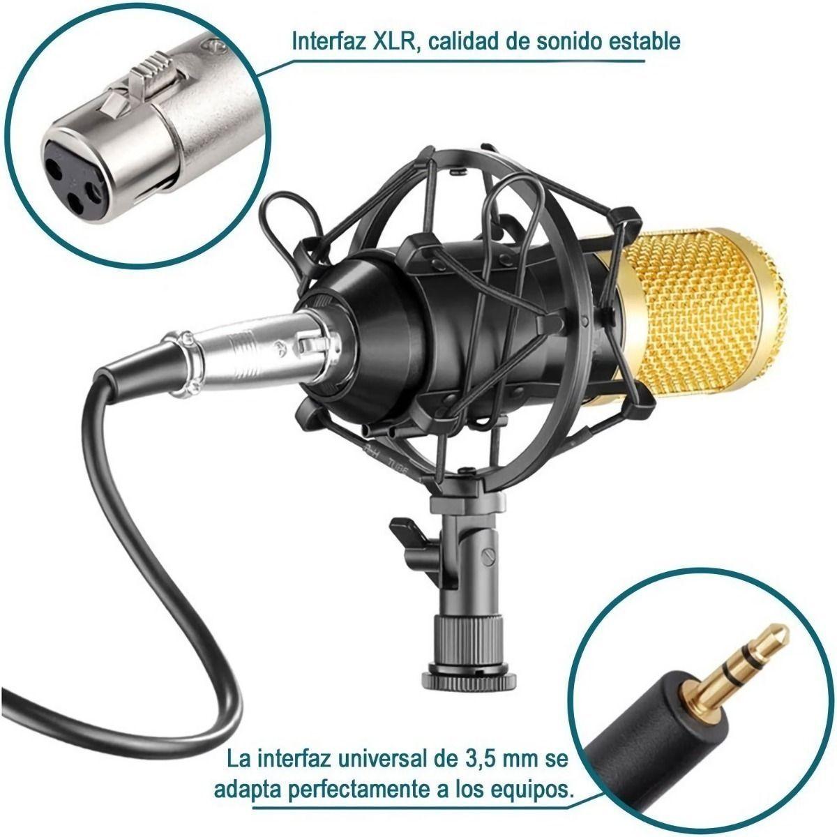 Microfono Kit Condensador Gamer Estudio BM800-3