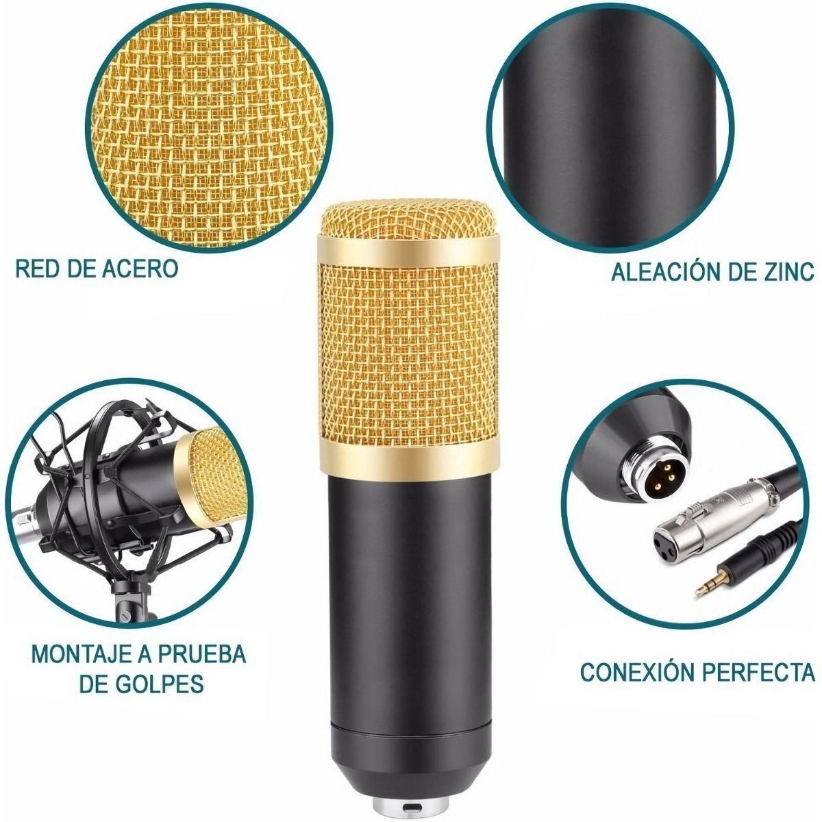 Microfono Kit Condensador Gamer Estudio BM800-4