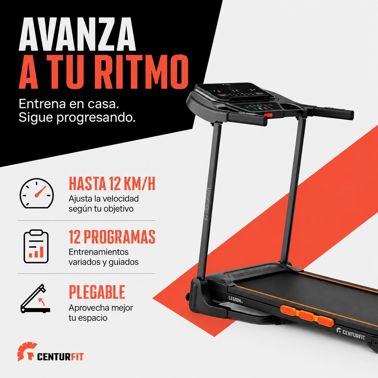 Trotadora El ctrica Plegable 2 5 HP De 12 Km h 12 Programas Bluetooth-2