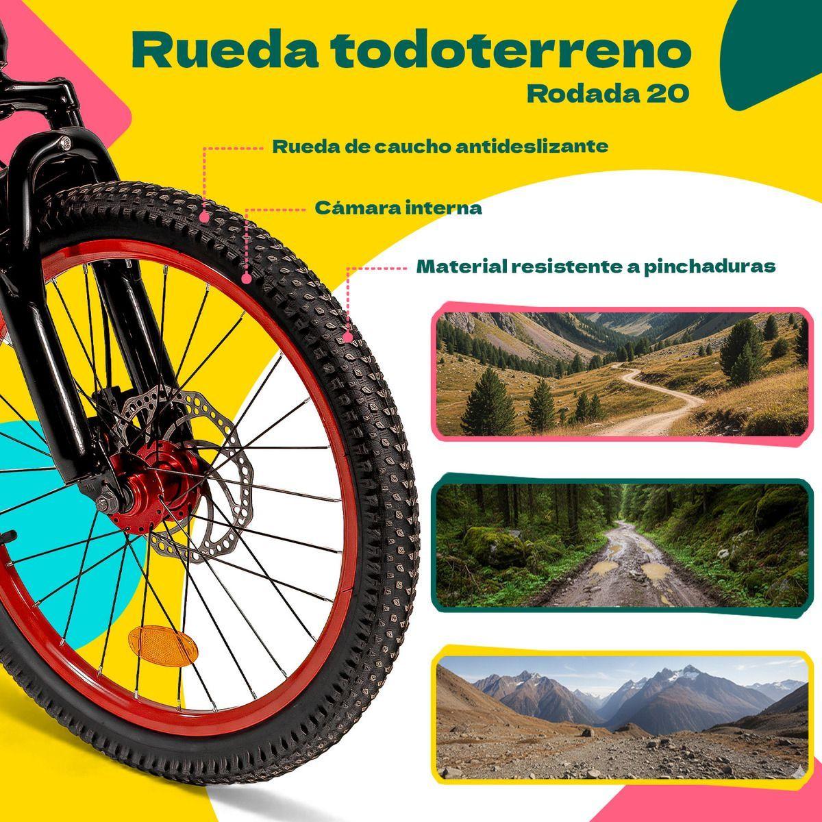 Bicicleta Infantil Rodada 20 Ni os Bici Color Rojo Luces Led Tama o Del Cuadro L-4