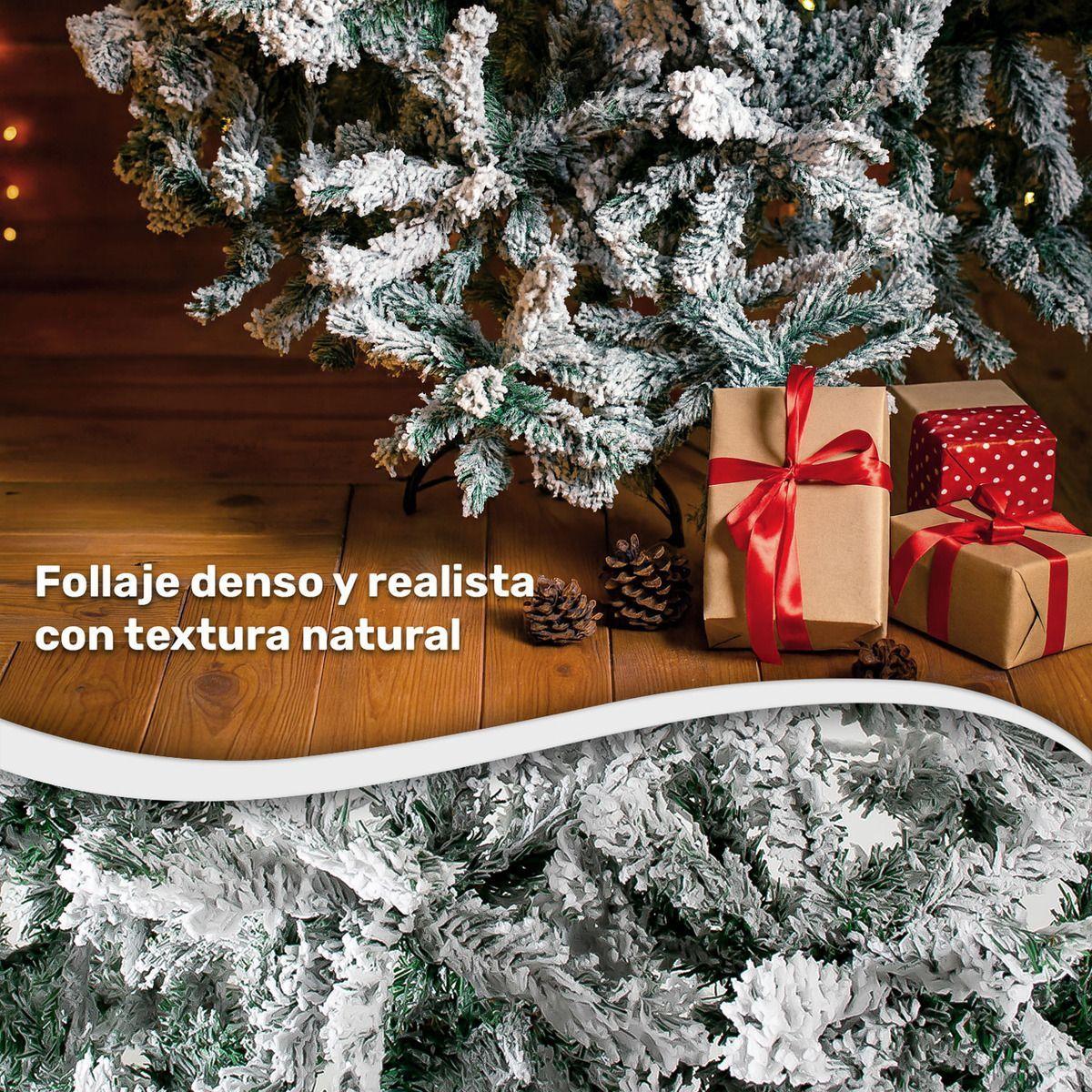 Arbol Navidad Nevado 1.6m Pino Artificial 400 Ramas Nevado-3