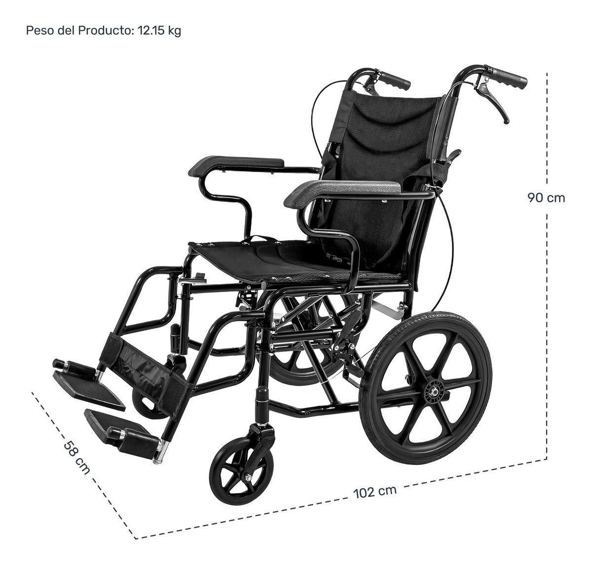 Silla De Ruedas Plegable Estandar C/freno En Agarradera-6