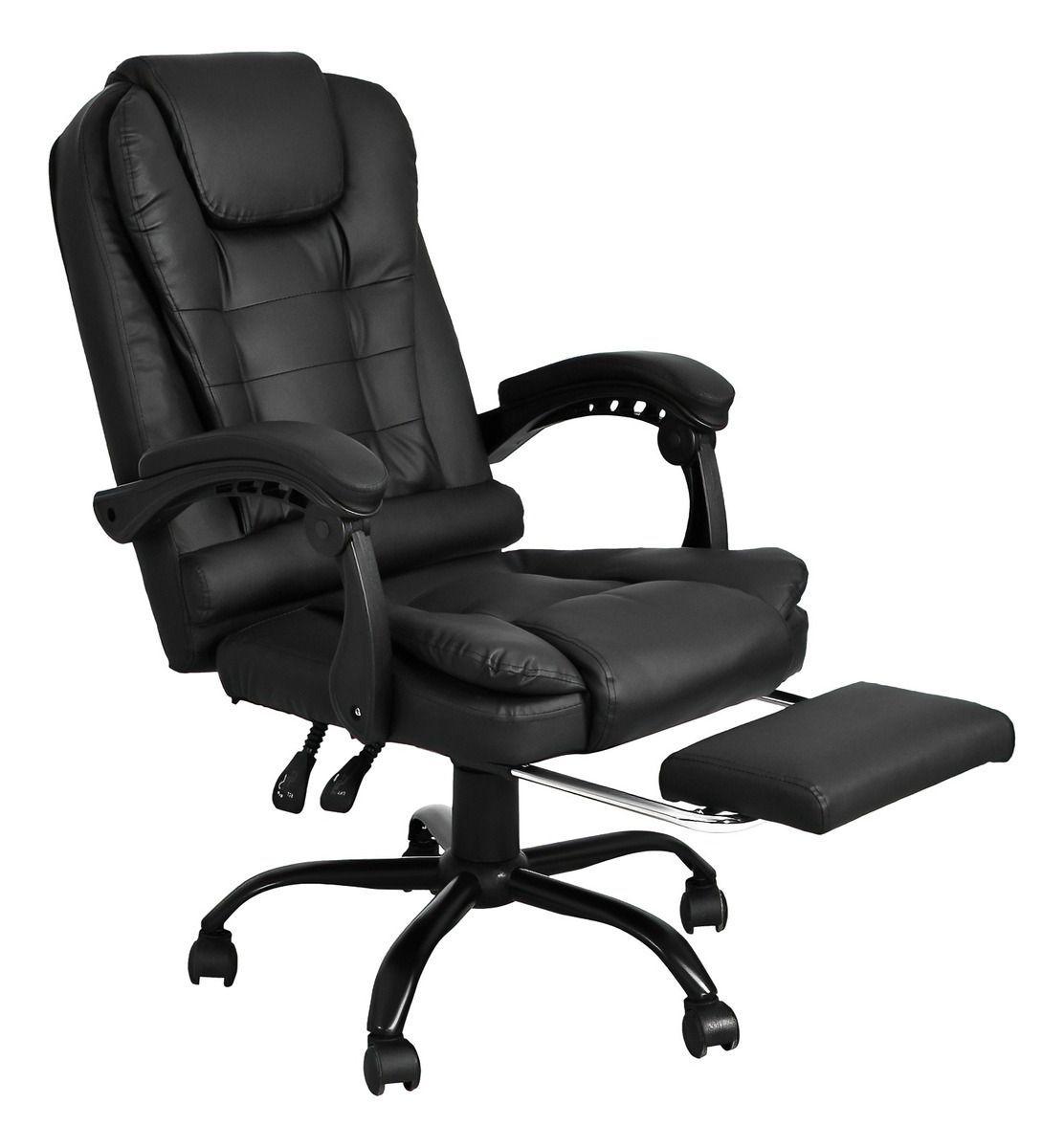 Silla de Escritorio de Oficina Ejecutiva  Giratoria Doble Masaje  o Vinipiel-4