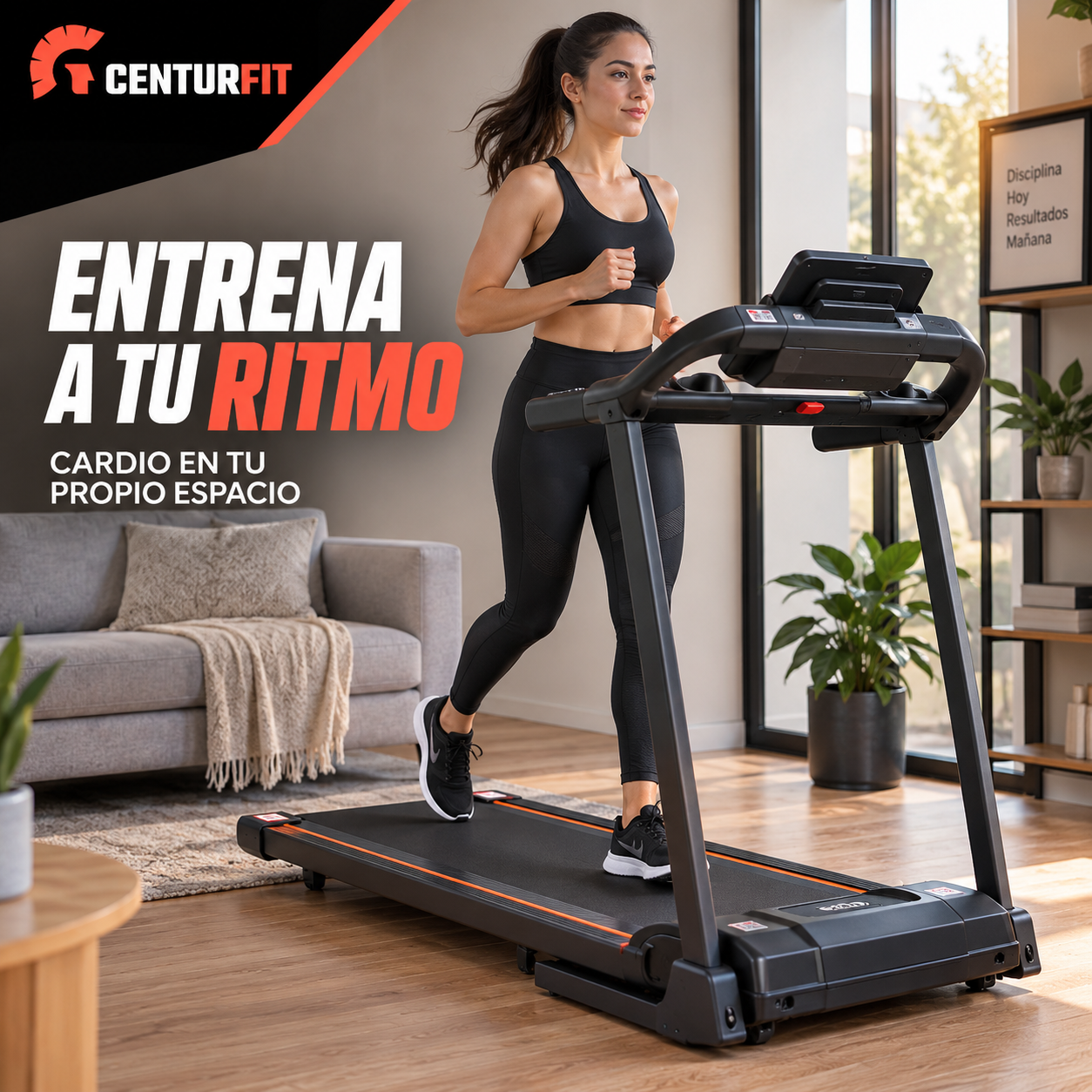 Trotadora Plegable C8050 Centurfit 10 Km/h Pantalla Bluetooth 1.8 Hp Profesional-5