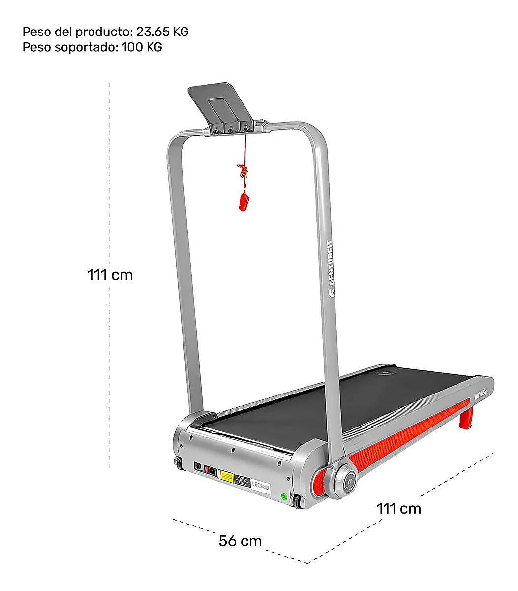 Trotadora Eléctrica Centurfit 1.5 Hp Walkingpad 8 Km/h-2