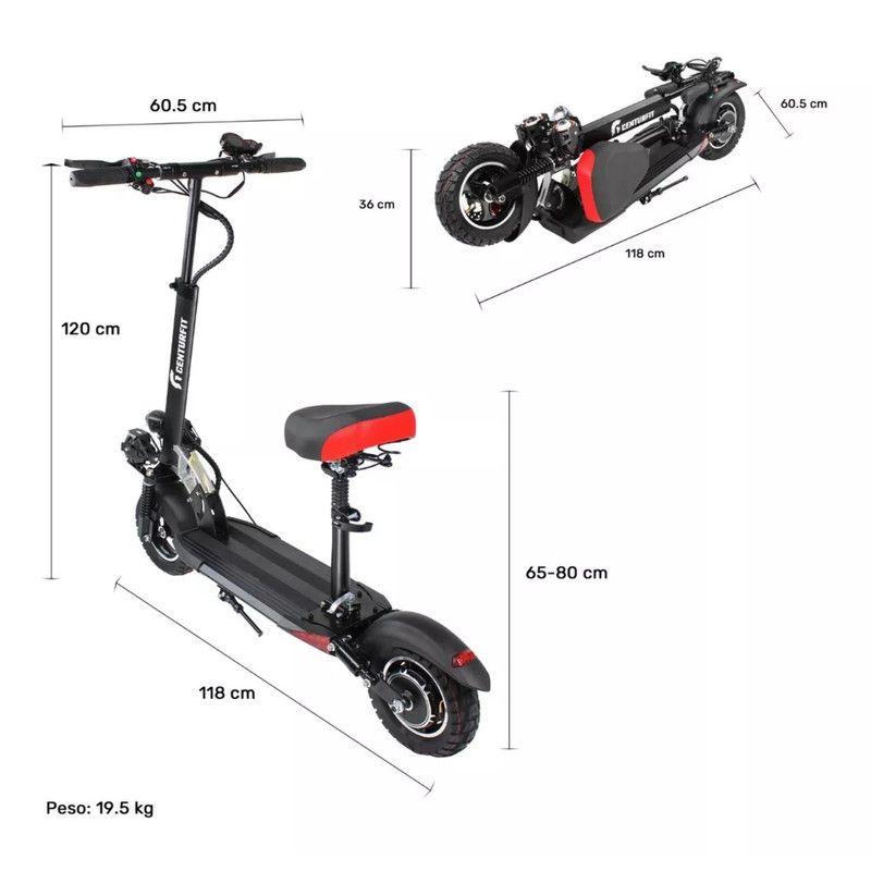 Scooter Eléctrico Centurifit 350 W Autonomía 25 km Plegable-3