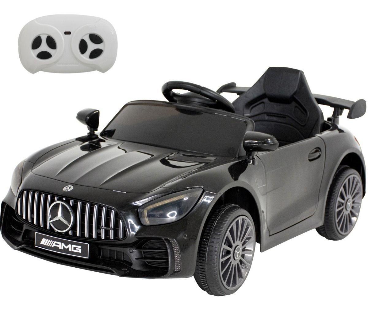 Carrito Montable Electrico 12v Coche Mercede Benz 3 A 6 Años negro -0
