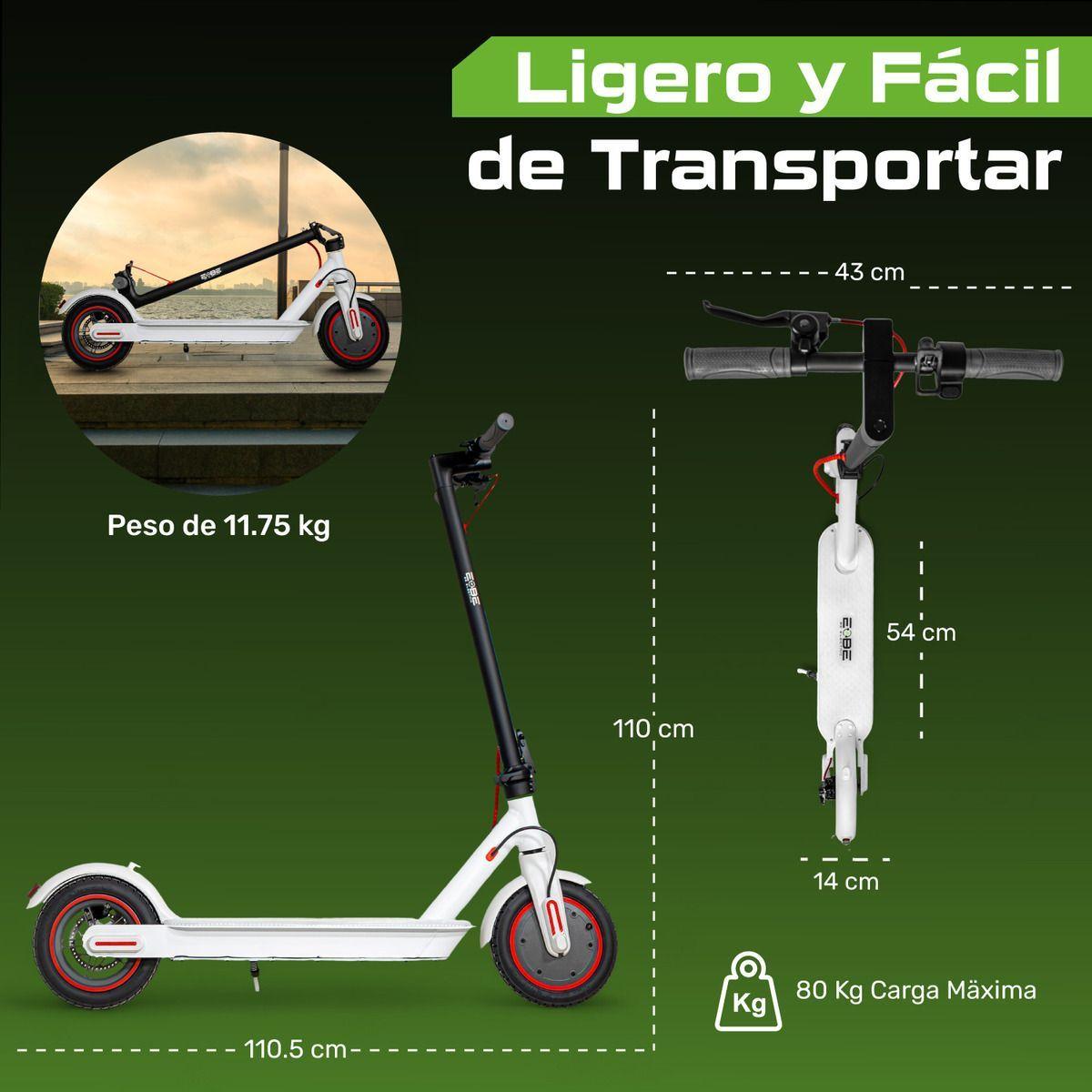 Scooter Electrico Plegable Patin 30km/h Led 120kg Centurfit-7