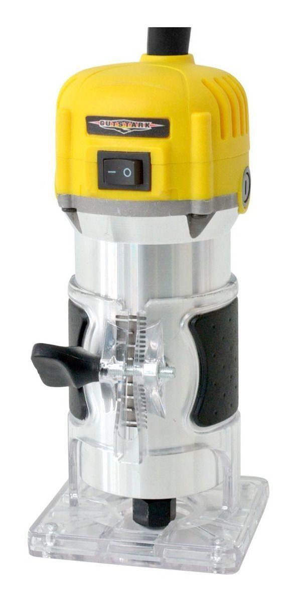 Fresadora De Mano Gutstark Mini Router + 12 Fresas 450 W Rebajadora -5