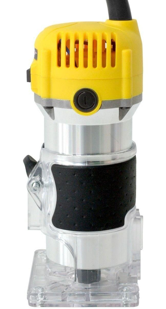 Fresadora De Mano Gutstark Mini Router + 12 Fresas 450 W Rebajadora -3