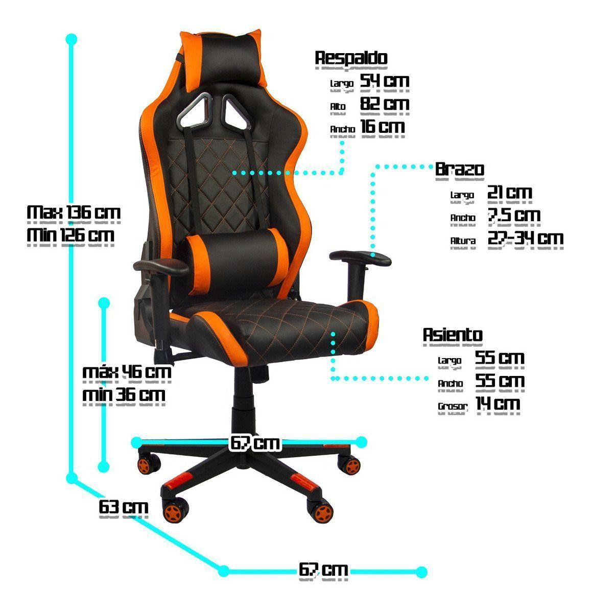 Silla Oficina Gamer Ergonomica Escritorio Reclina-6