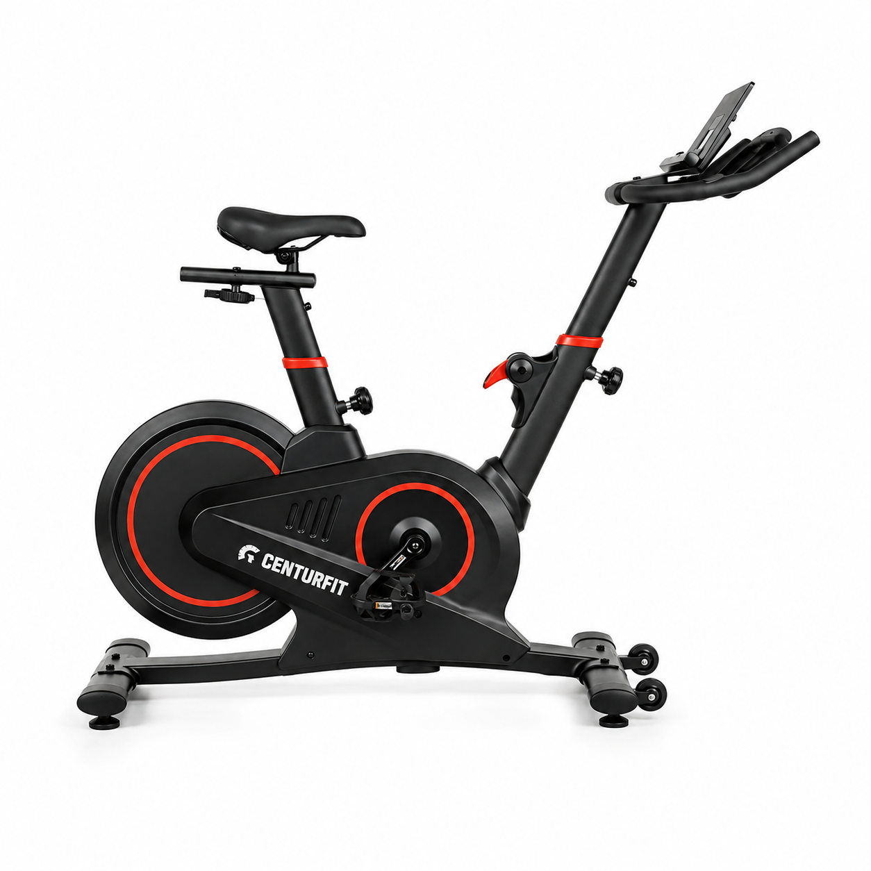 Bicicleta Spinning Magn tica 18 Kg Centurfit Soporta 120 Kg Con Pantalla LCD Asiento Ajustable-0