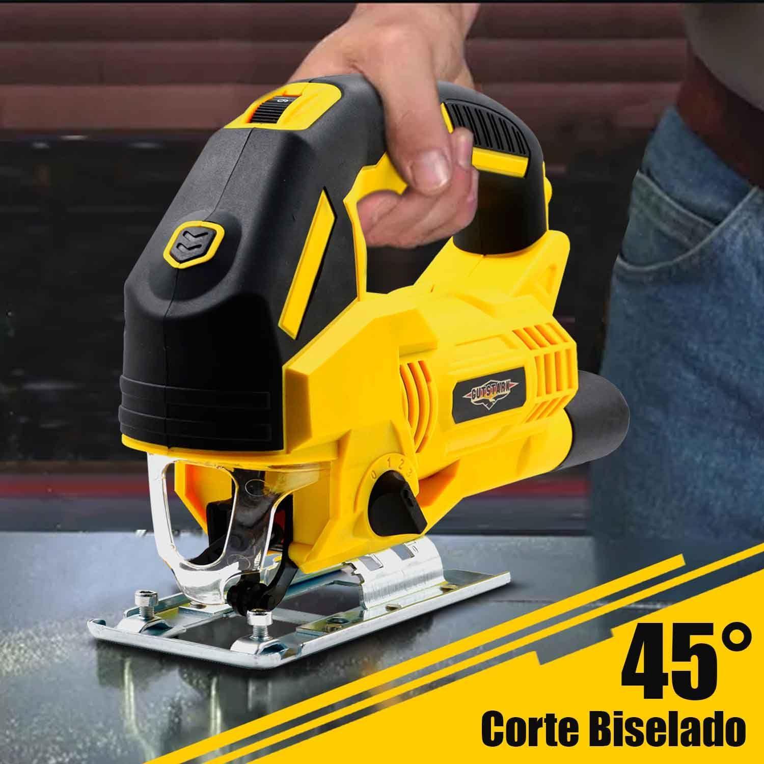 Sierra Caladora 6 Velocidades 710w Luz LED 65mm Madera Metal-5