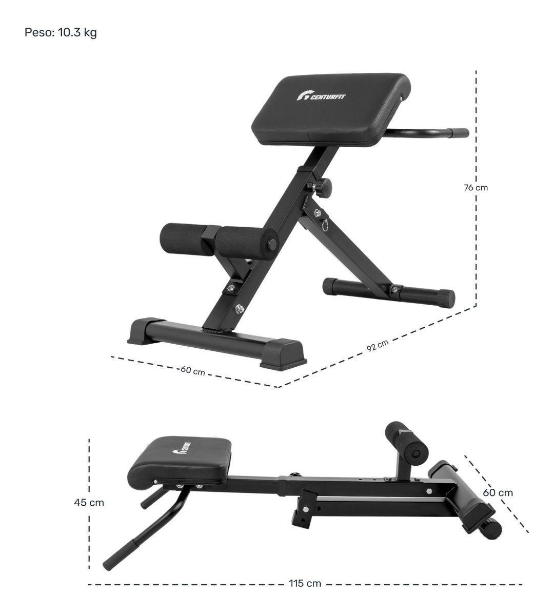 Silla Romana Banco Hiperextension Abs Espalda Gluteo Ajustable-4