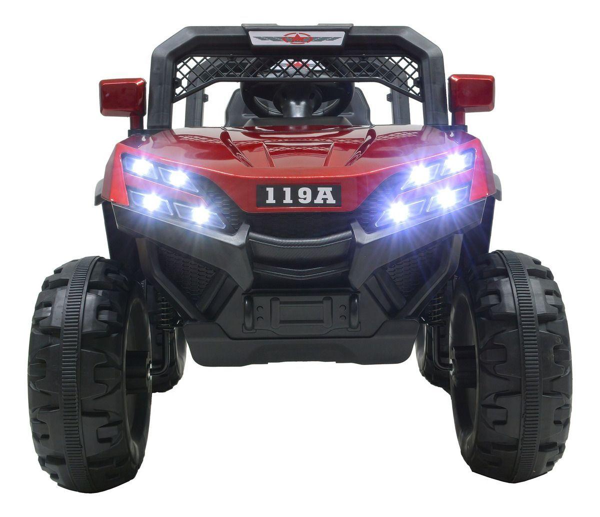  AUTO A BATERIA Buggy Electrico Luces Musica Usb Control ROJIZO-4