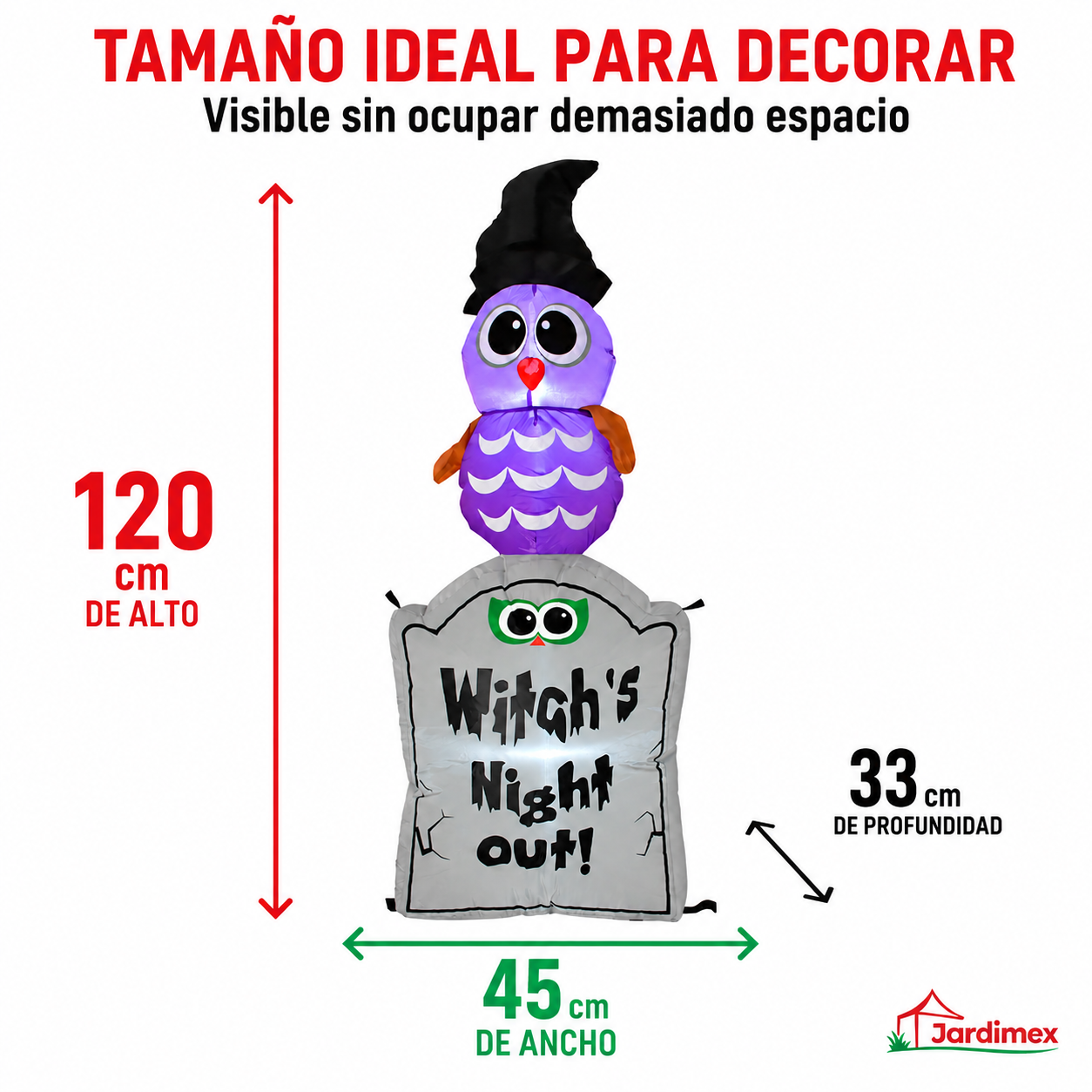 Inflable Halloween 120 Cm Tumba Fantasma Led 1.2 M-2