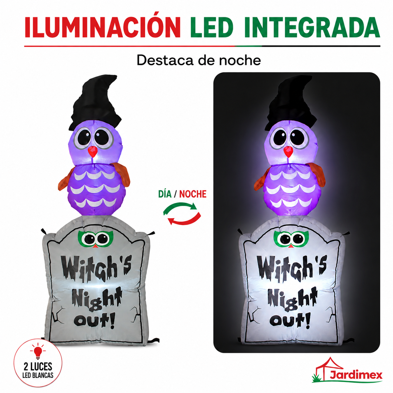 Inflable Halloween 120 Cm Tumba Fantasma Led 1.2 M-4